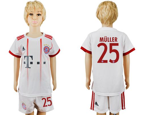 Bayern Munchen #25 Muller SEC Away Kid Soccer Club Jersey - Click Image to Close